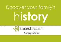 Ancestry.com link with text: Discover your family's hiSTORY