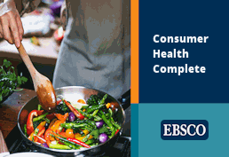 person cooking vegetables in a pan in a kitchen with text: Consumer Health Complete